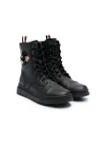 Geox Kids Gillyjaw embellished lace-up boots - Black