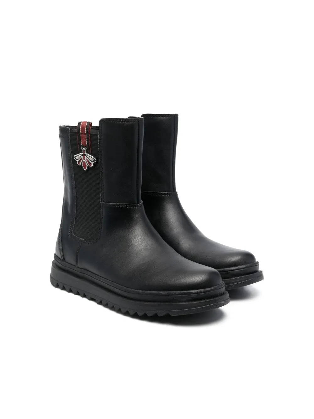 Geox Gillyjaw Combat Boots In Black