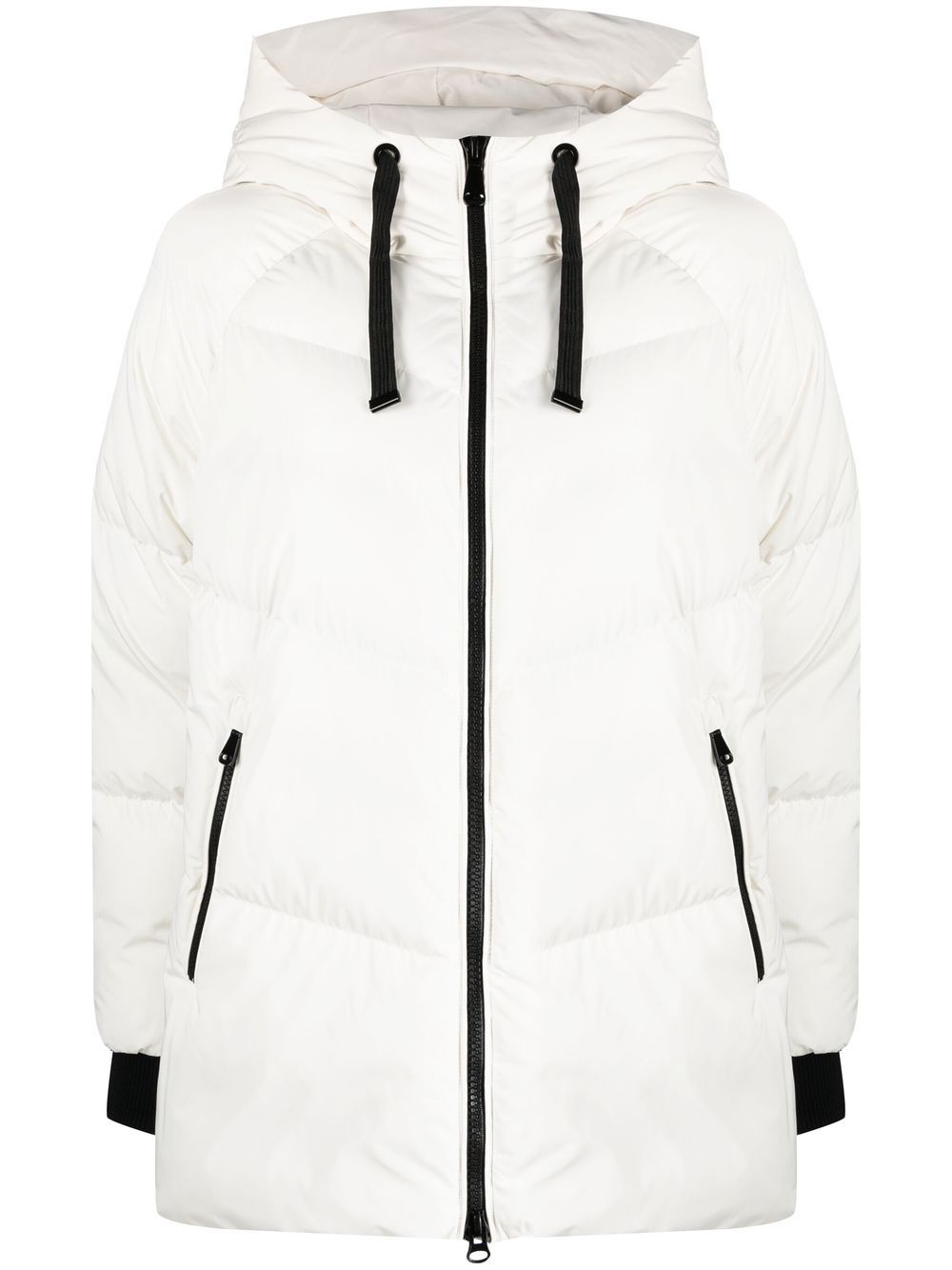 Geox Padded Zip-up Jacket In White