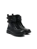 Geox Kids Eclair studded lace-up boots - Black