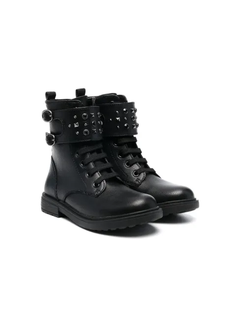 Geox Kids Eclair studded lace-up boots