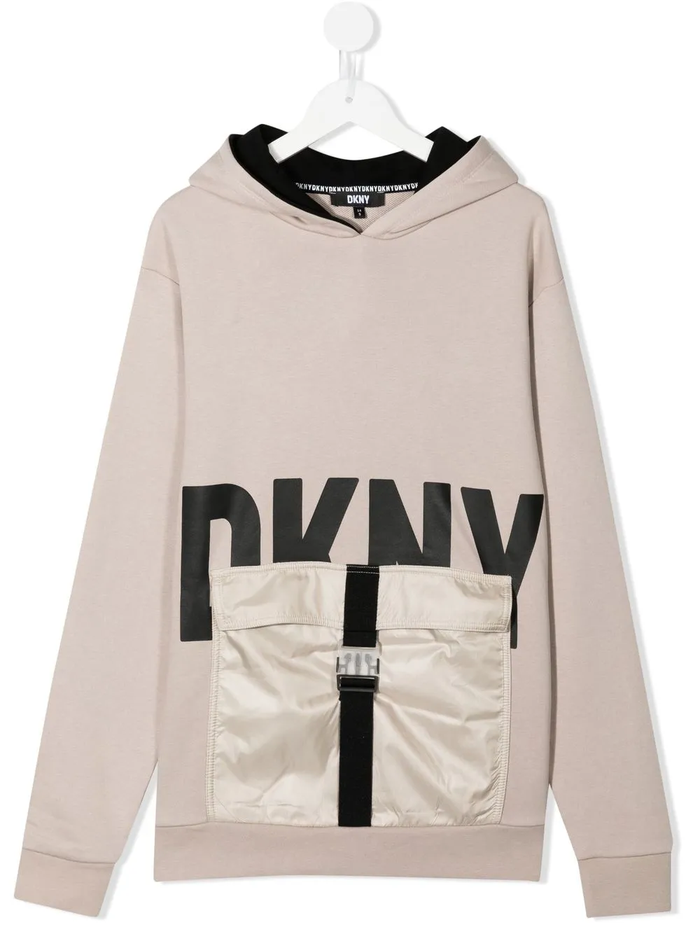 

Dkny Kids TEEN logo-print hoodie - Brown