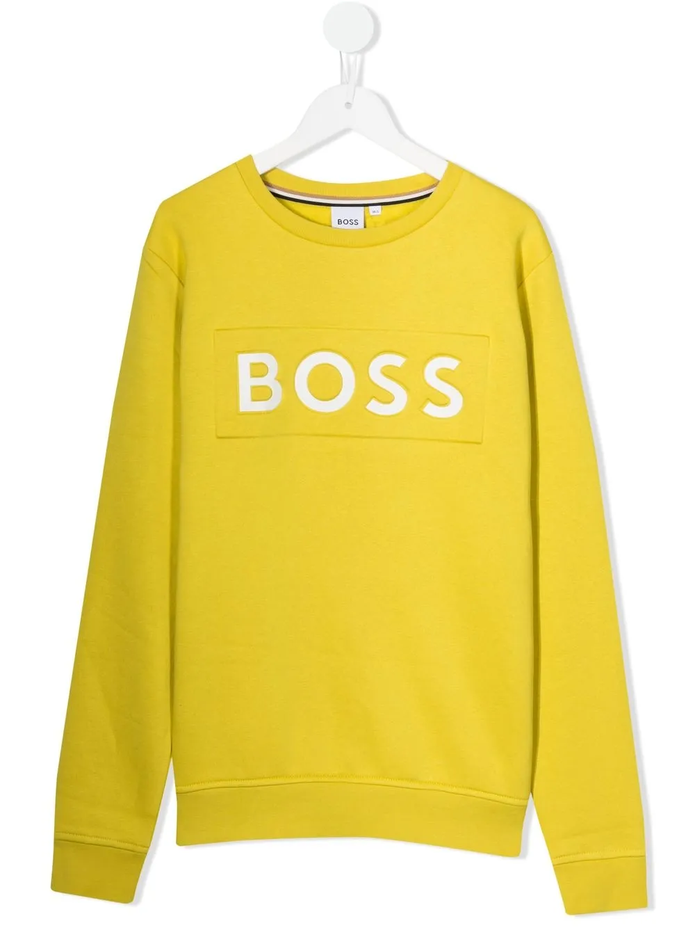 

BOSS Kidswear suéter con logo en relieve - Amarillo