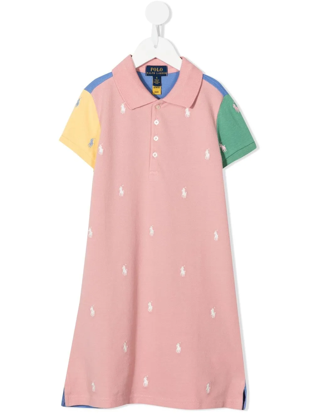 

Ralph Lauren Kids vestido Polo Pony con manga corta - Rosado