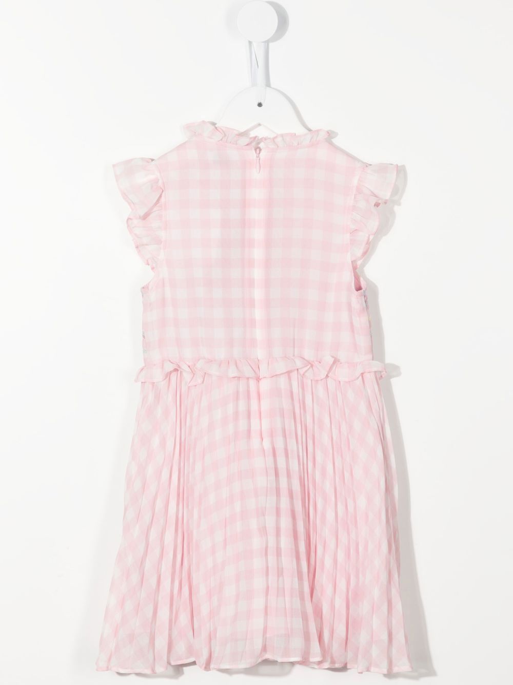 Shop Self-portrait Check-print Sleeveless Dress In Pink