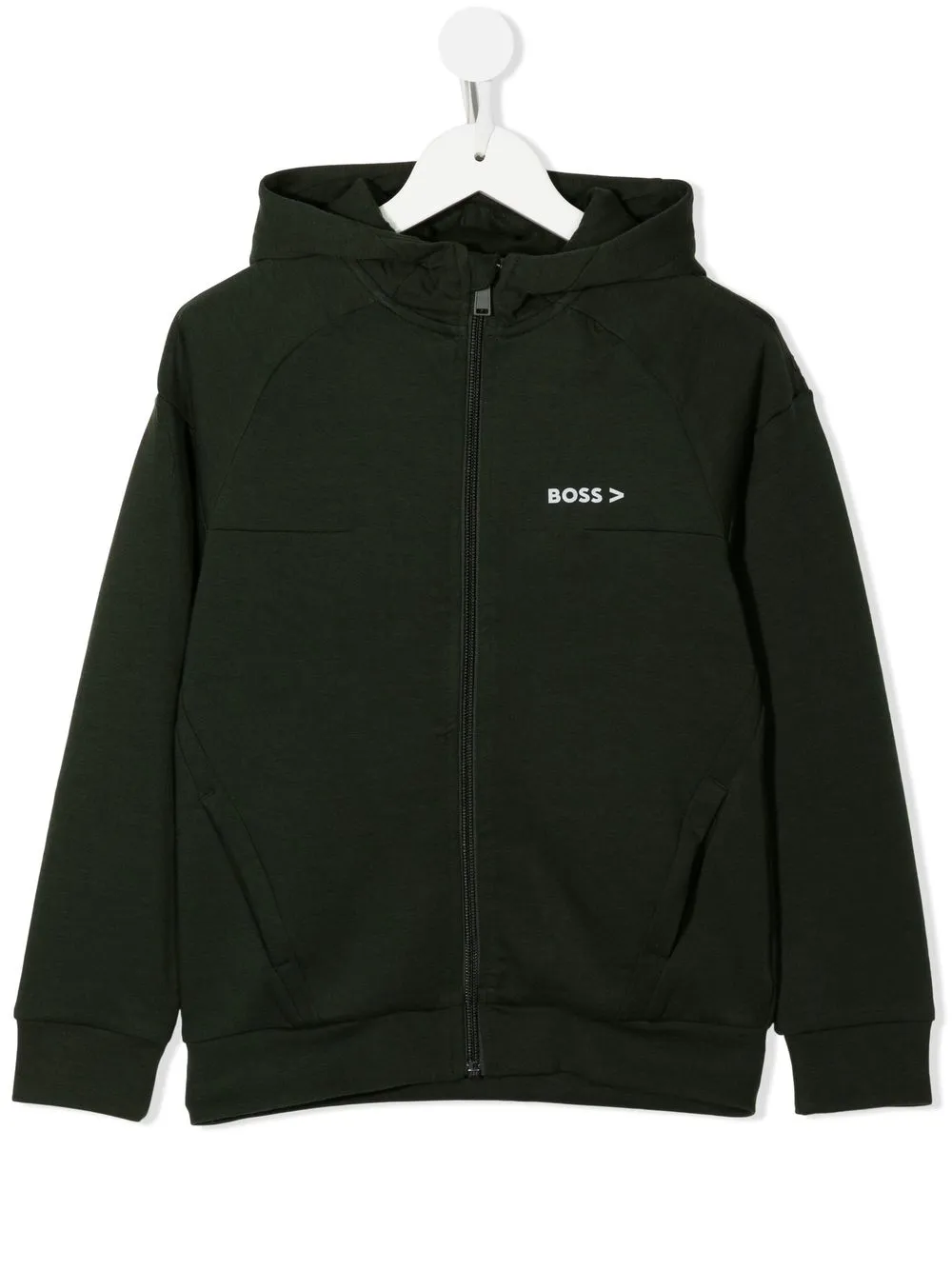 

BOSS Kidswear hoodie con logo estampado - Verde