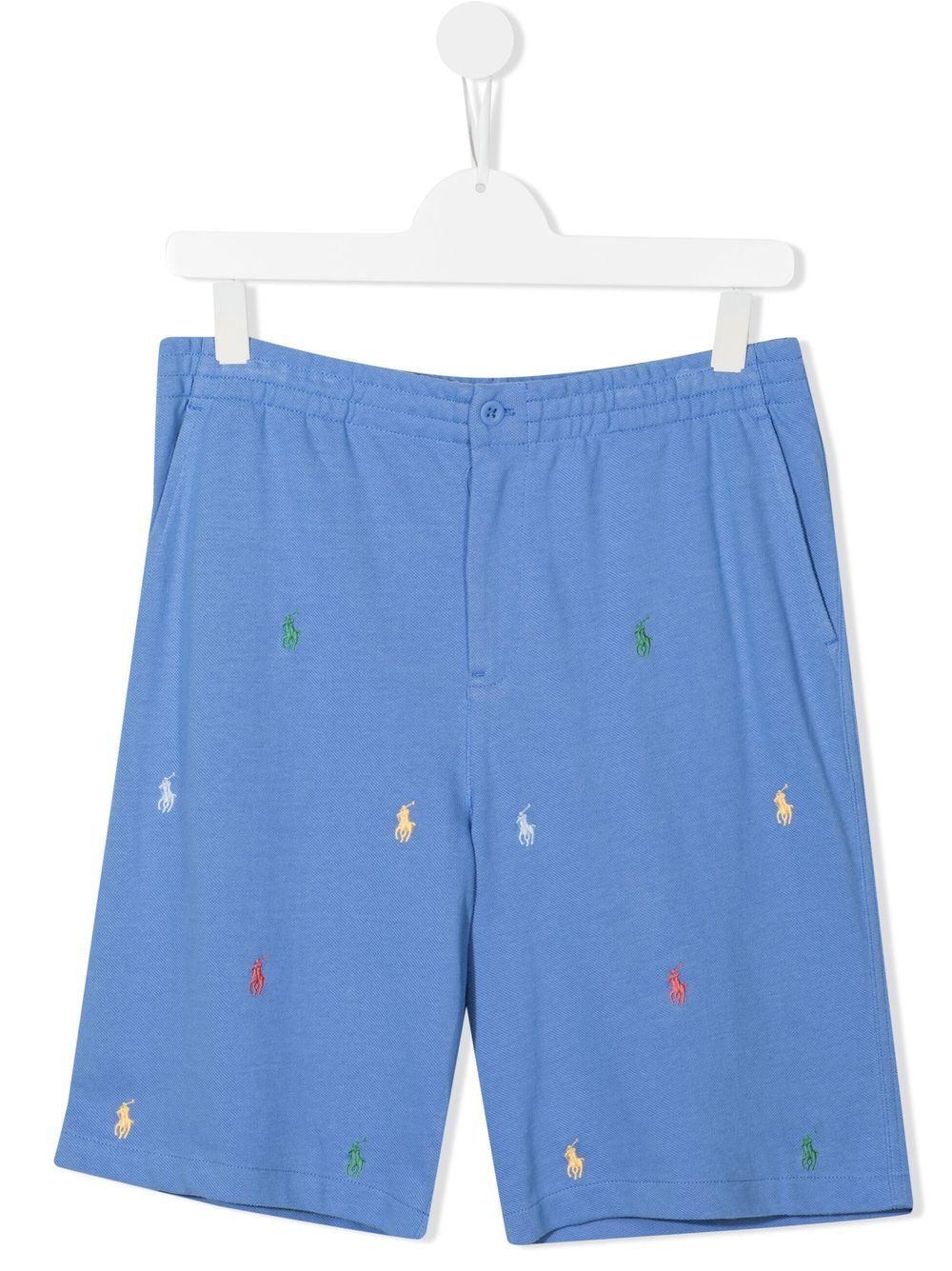 Image 1 of Ralph Lauren Kids embroidered-logo cotton shorts