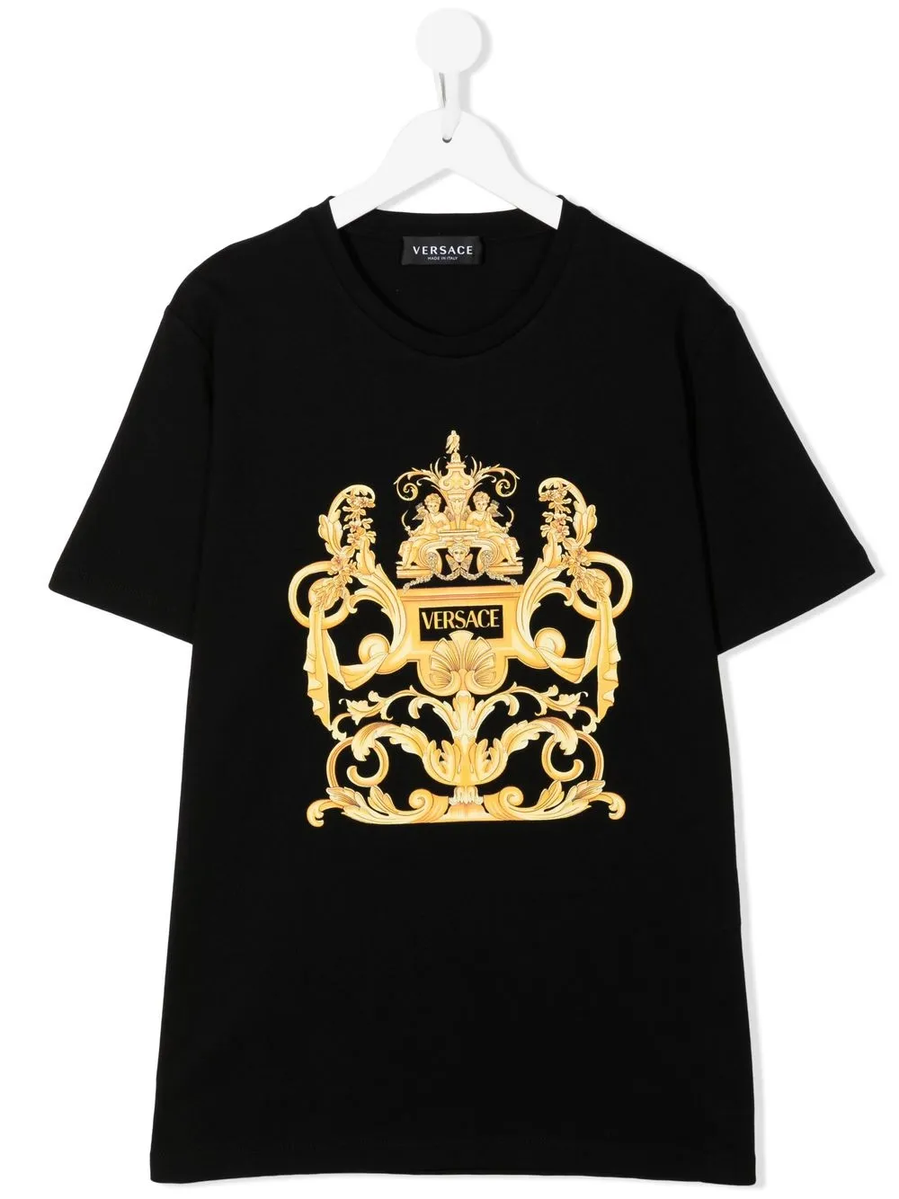 

Versace Kids playera con estampado Barocco - Negro