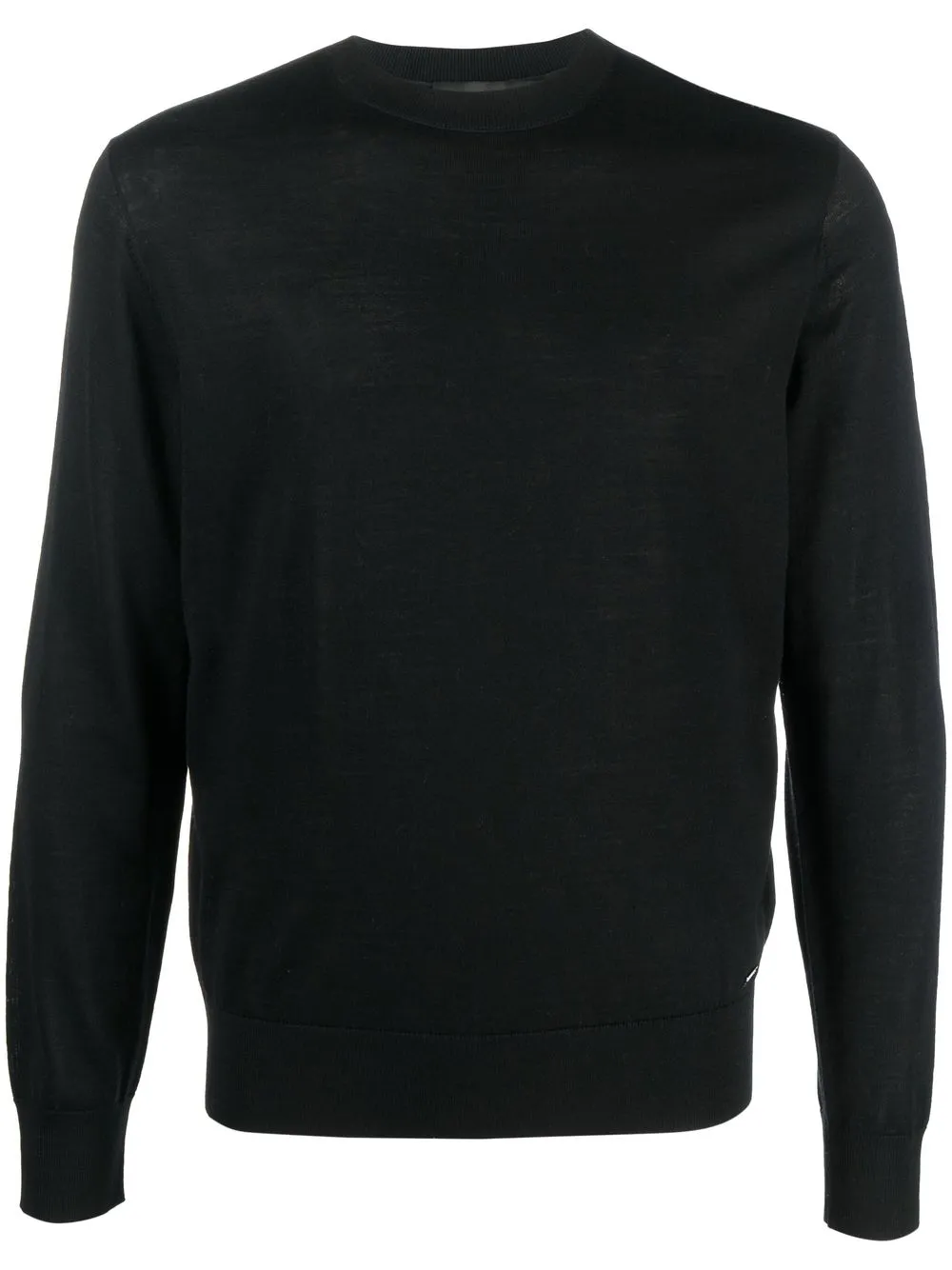 

Dsquared2 suéter tejido de canalé con cuello redondo - Negro
