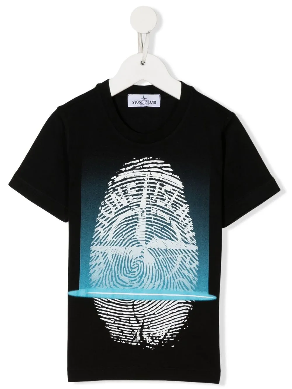 

Stone Island Junior playera con estampado gráfico - Negro