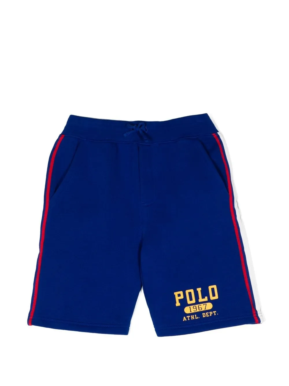 

Ralph Lauren Kids shorts con cordones en la pretina y logo estampado - Azul