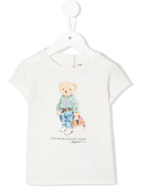 POLO RALPH LAUREN KIDS تيشيرت بأكمام قصيرة وطبعة 'بولو بير' 