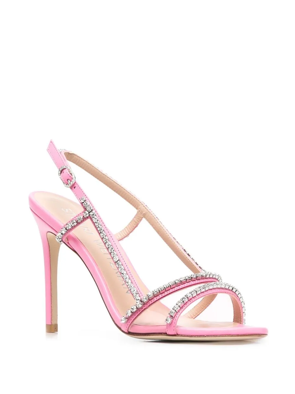 Stuart Weitzman صندل 'موندريان غلام' مزين بكريستال وكعب 100 ملم | Sandals | Image 2
