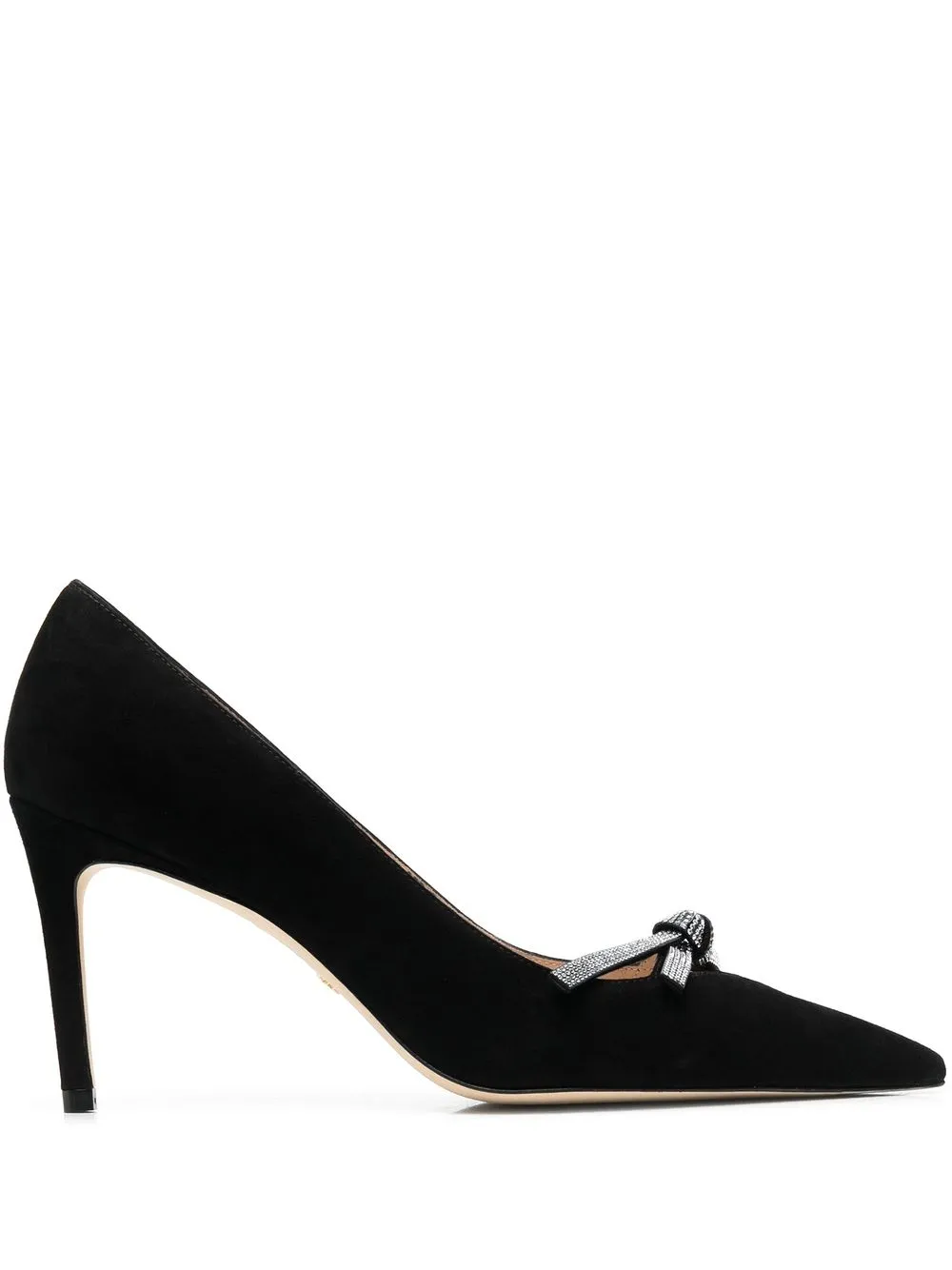 

Stuart Weitzman zapatillas SW Bow con tacón de 95mm - Negro