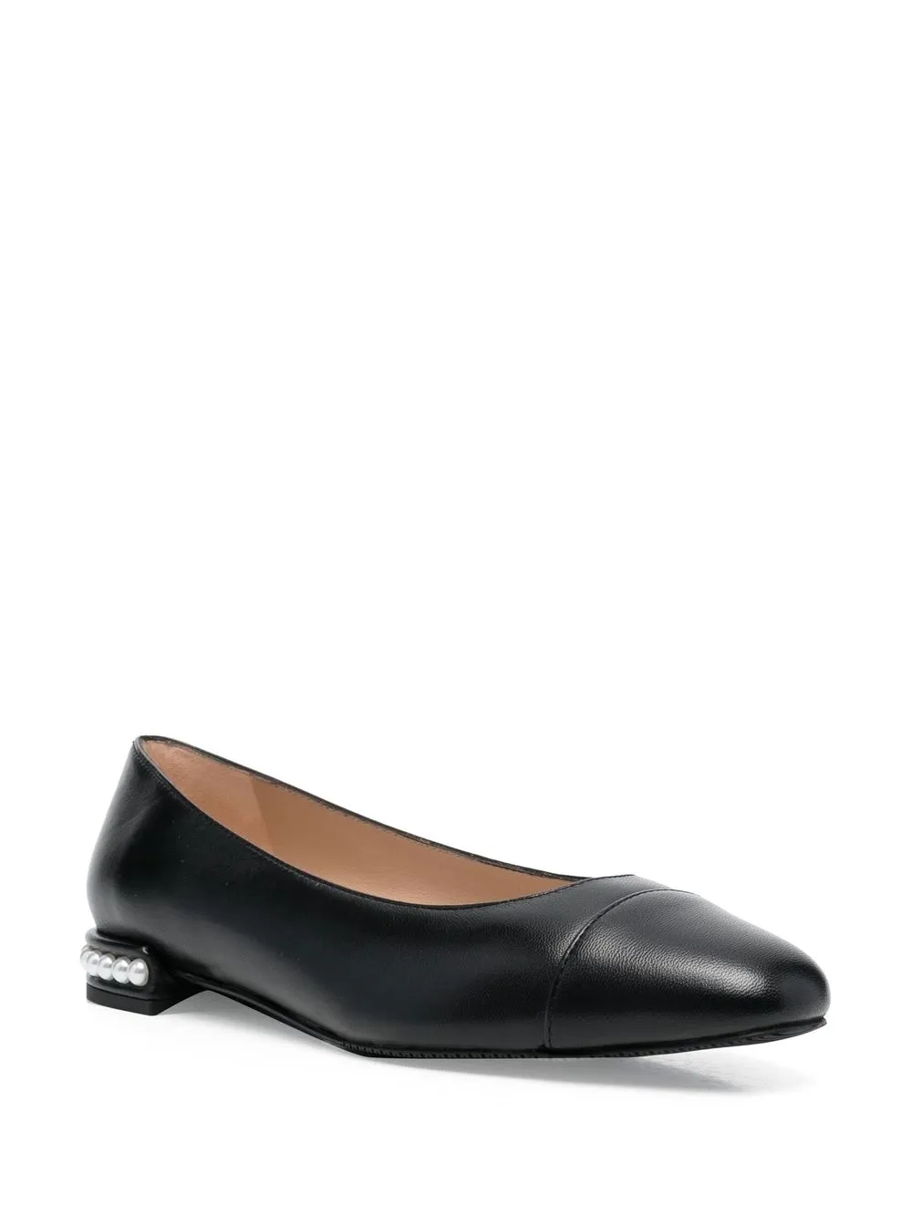 Stuart Weitzman Ballerina's met imitatieparels - Zwart