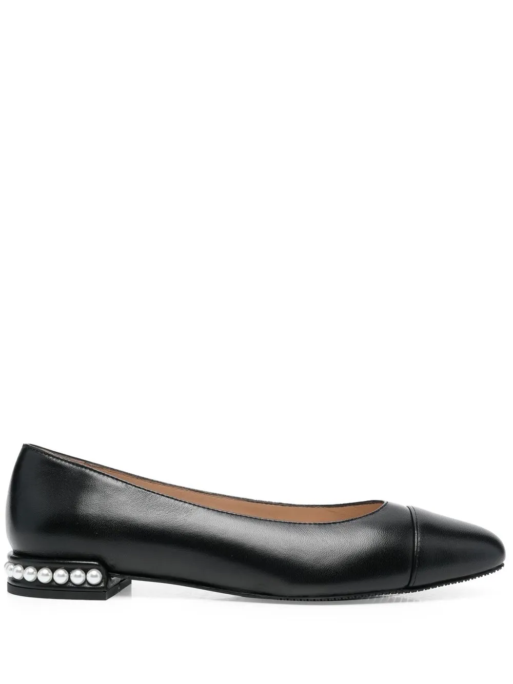 

Stuart Weitzman faux-pearl detail ballerina shoes - Black