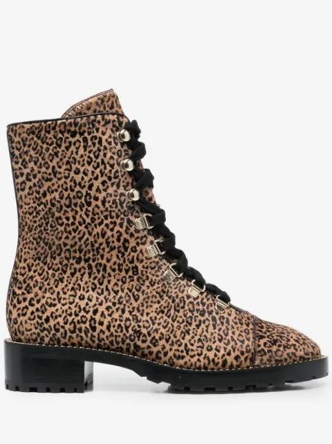 Stuart Weitzman jaguar-print 40mm ankle boots