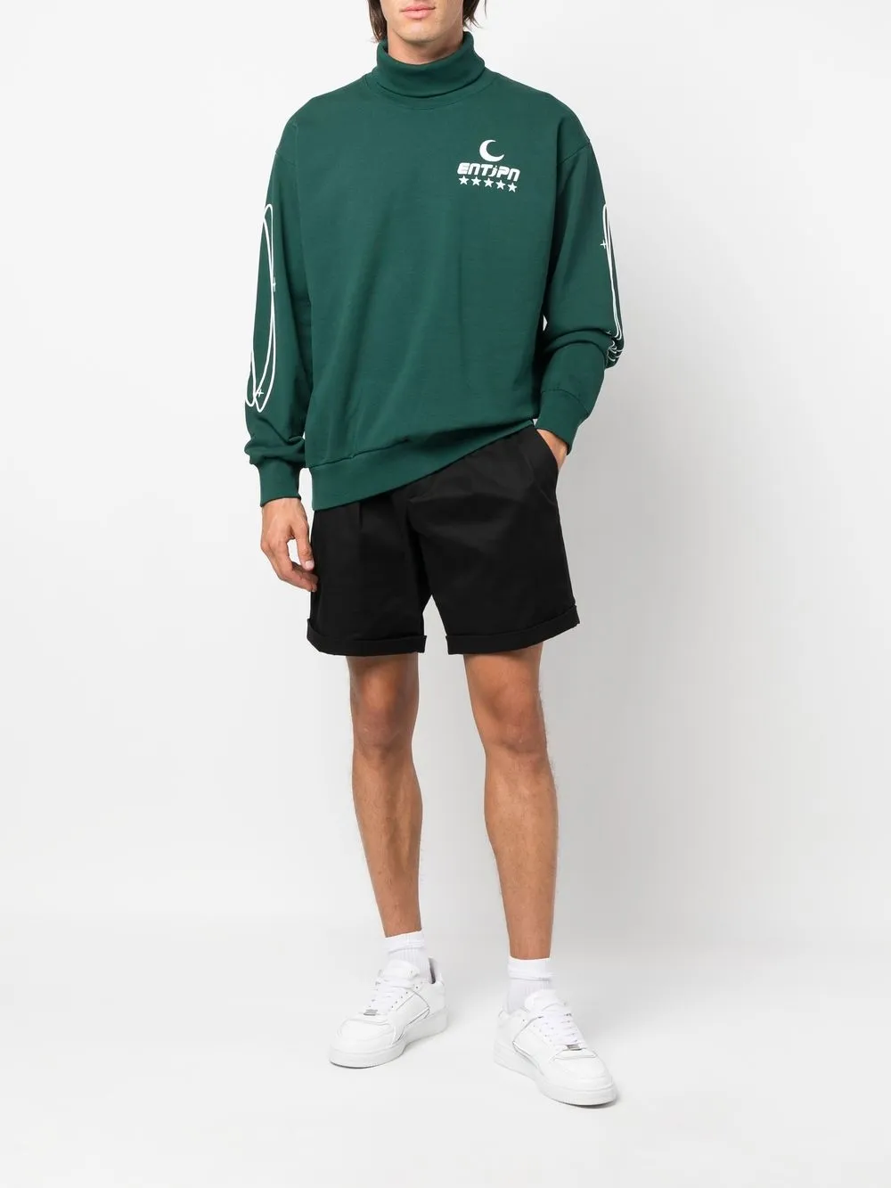 Enterprise Japan Sweater met logoprint - Groen