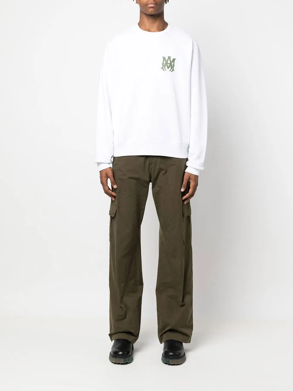  Amiri Sweatshirt Mit Logo Print   Weiß 
