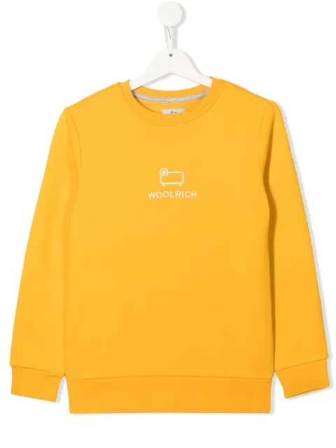 Woolrich Kids embroidered-logo crew neck sweatshirt