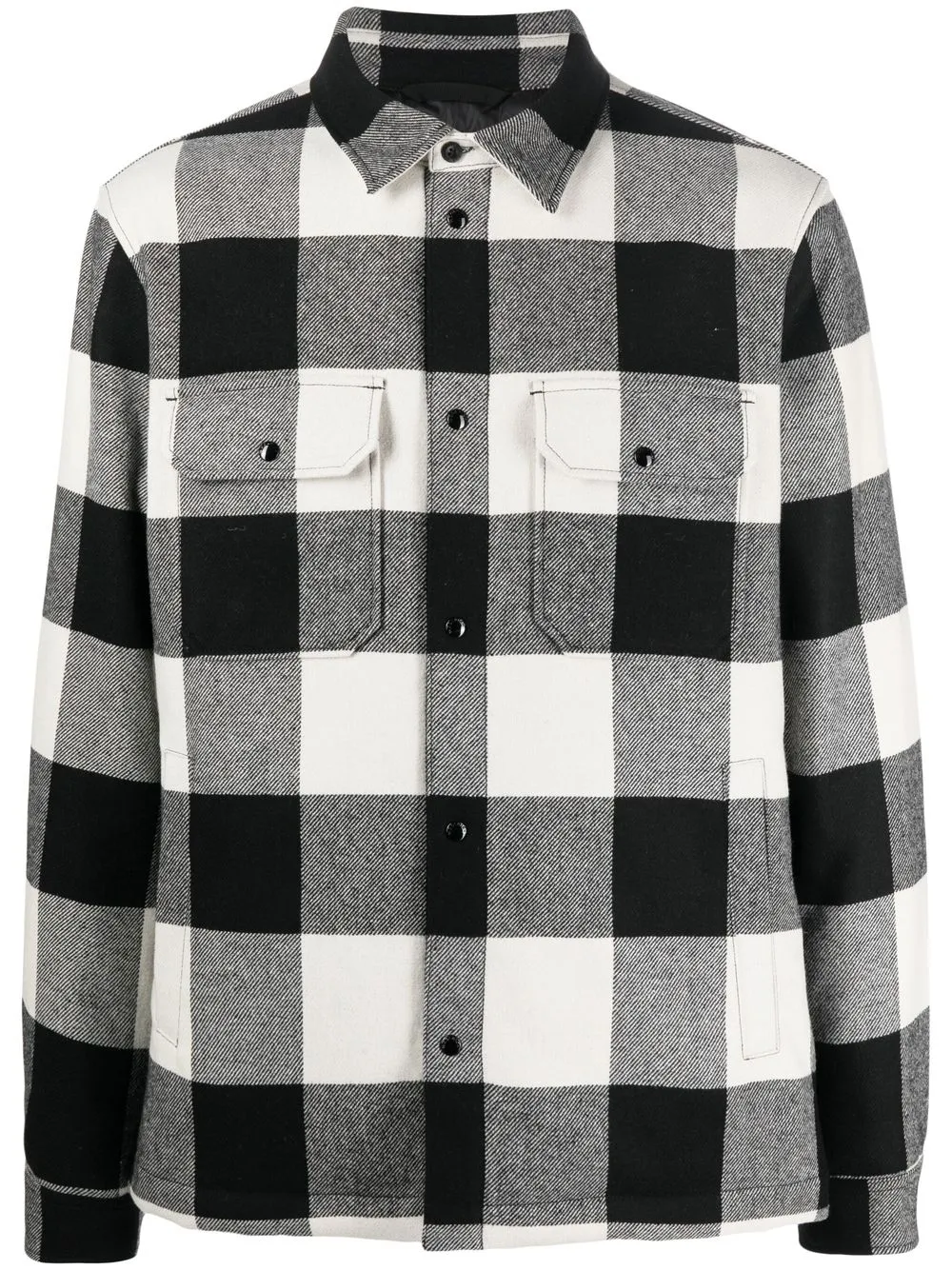 

Woolrich sobrecamisa con motivo cuadros - Blanco