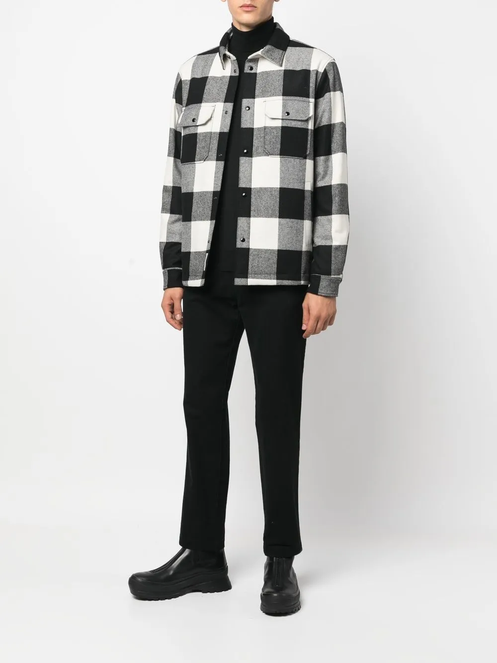 Woolrich Geruit shirtjack - Wit