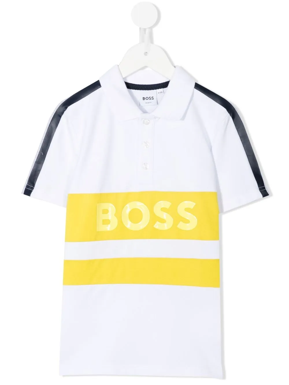 

BOSS Kidswear playera tipo polo con logo estampado - Blanco