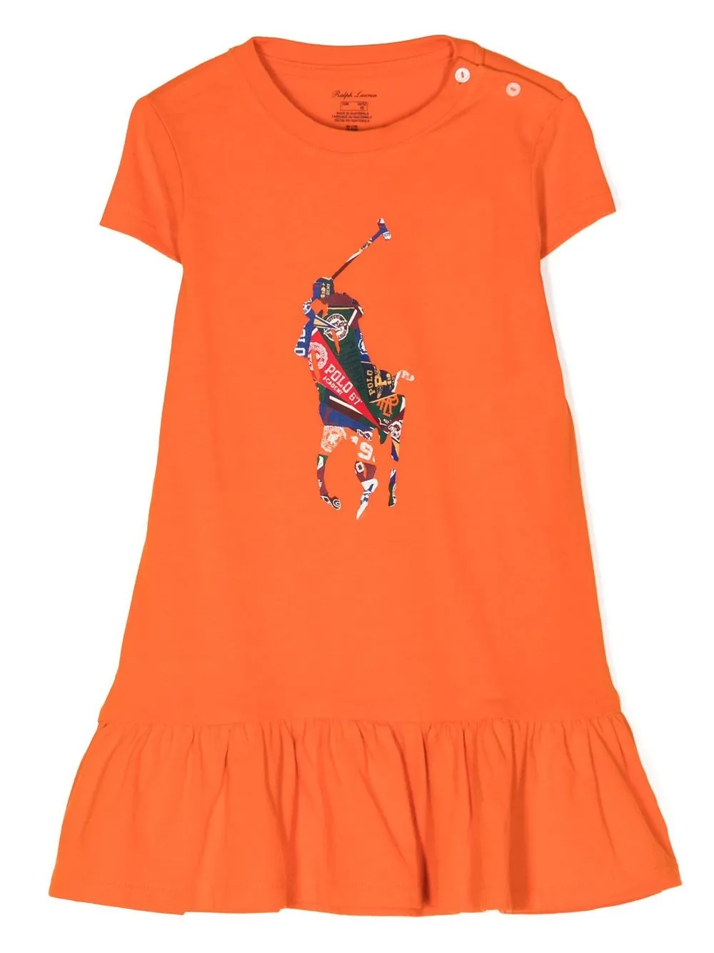 

Ralph Lauren Kids Pony-print detail dress set - Orange