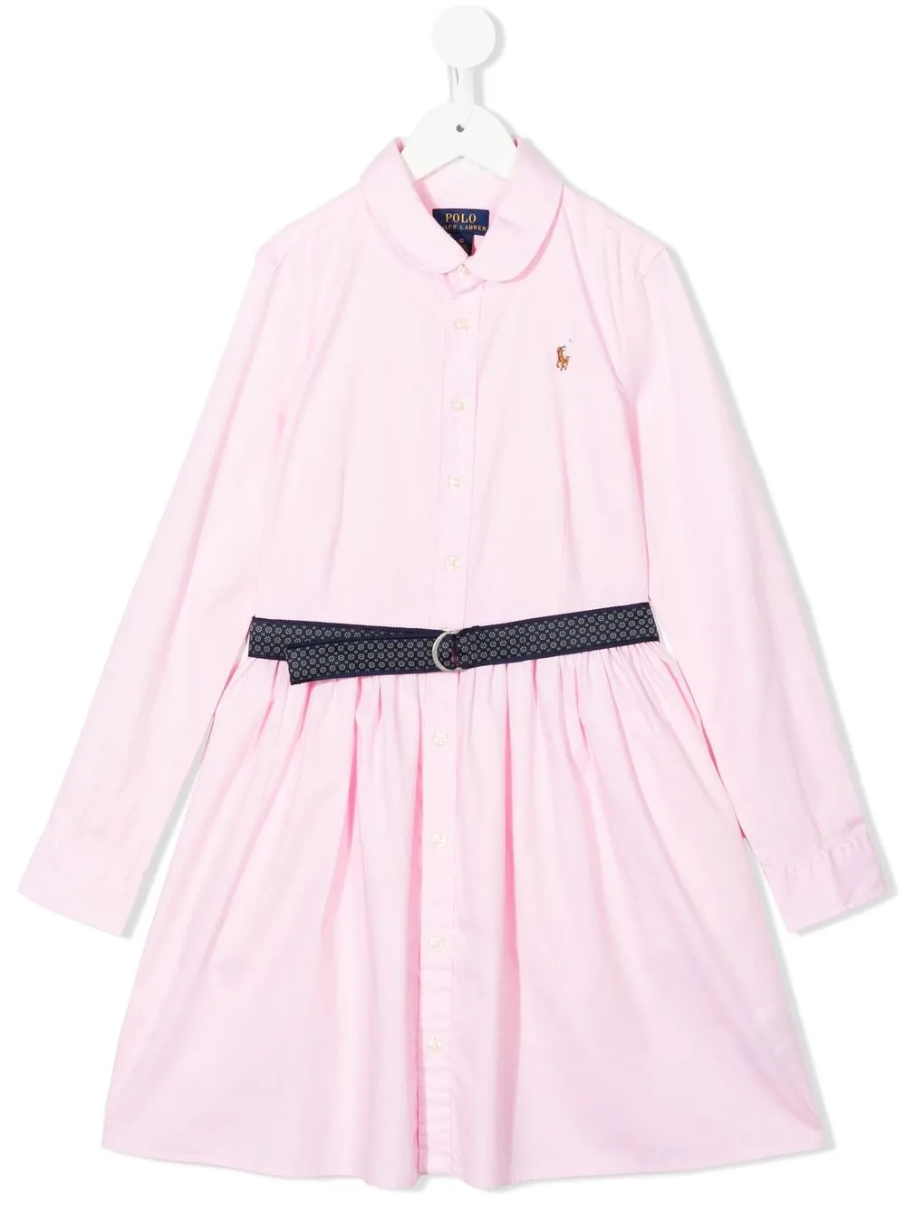 

Ralph Lauren Kids vestido con cinturón y logo bordado - Rosado