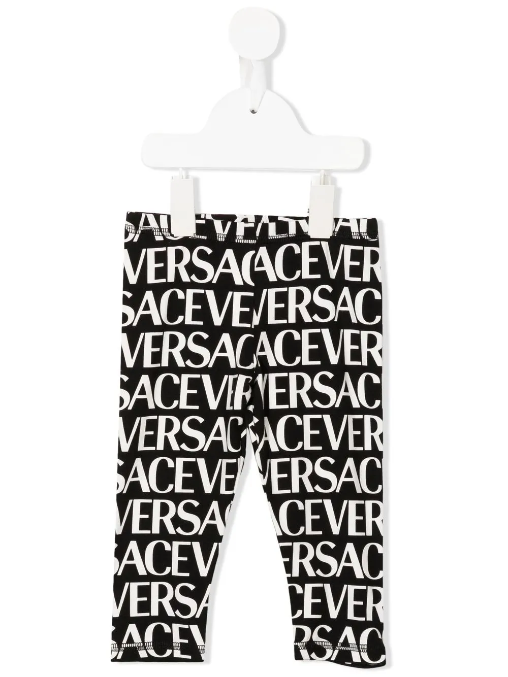 

Versace Kids leggins con logo estampado - Negro