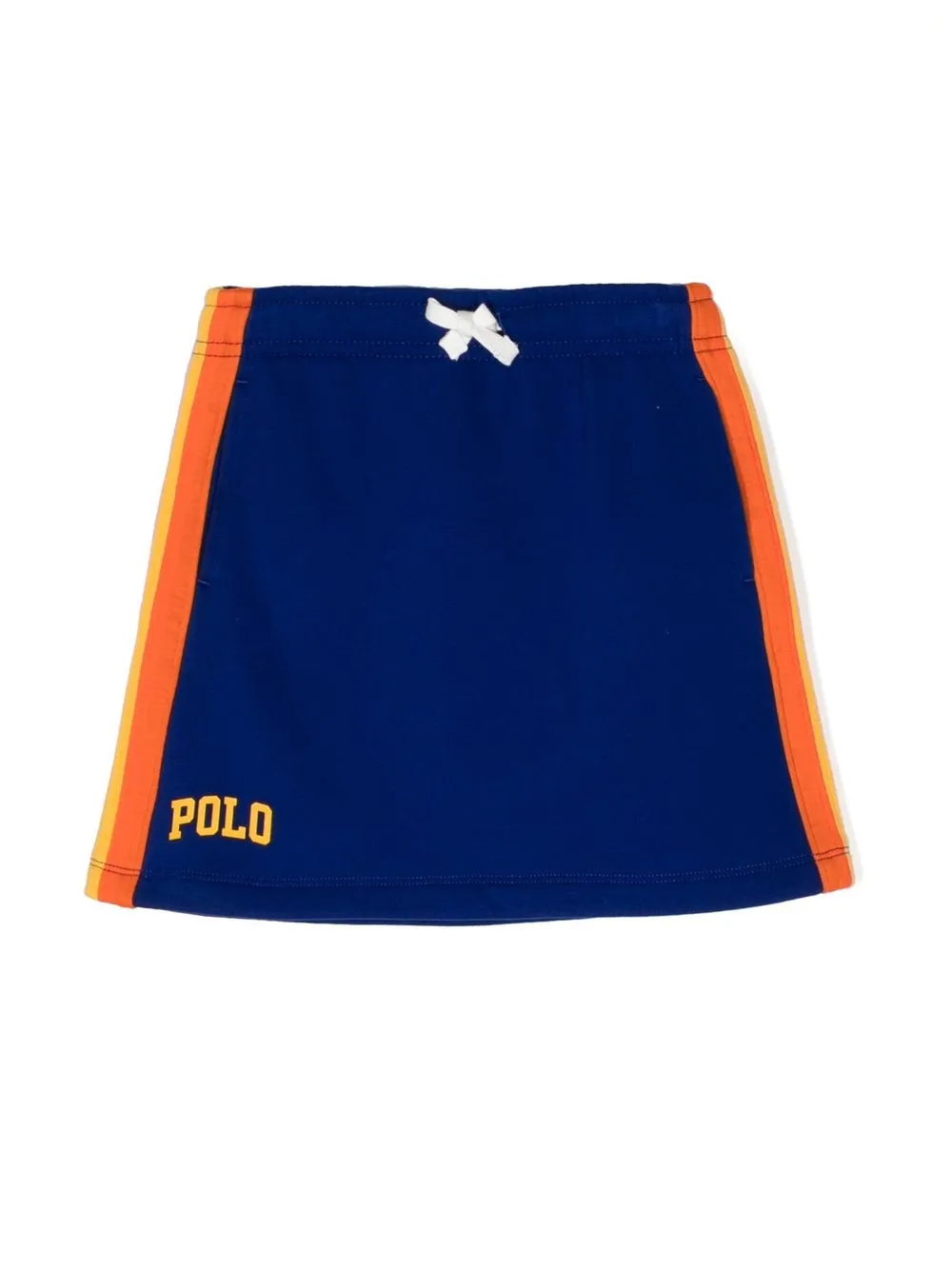 

Ralph Lauren Kids side-stripe logo-print skirt - Blue