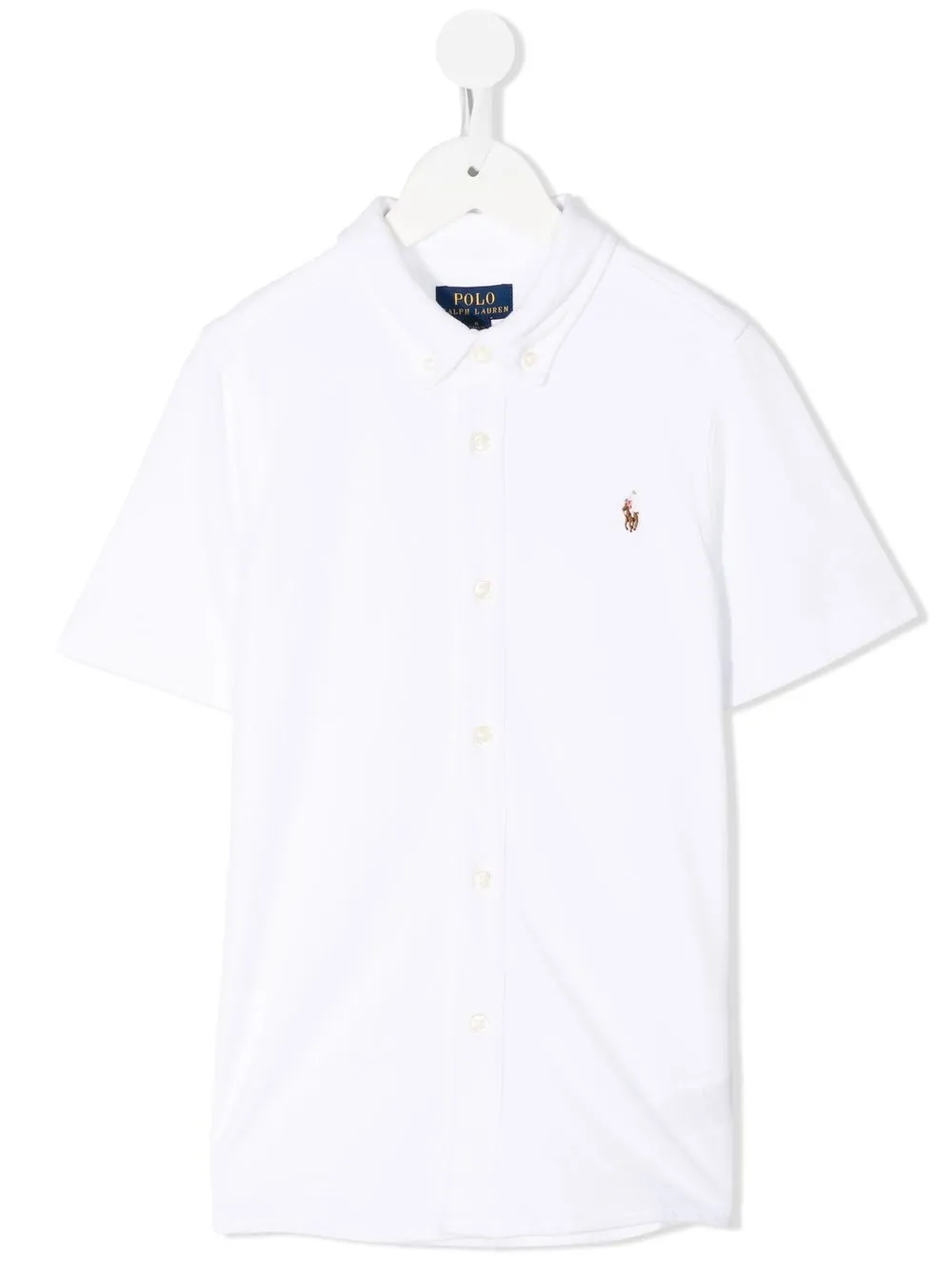 Ralph Lauren Kids' Polo Pony-embroidered Shirt In White