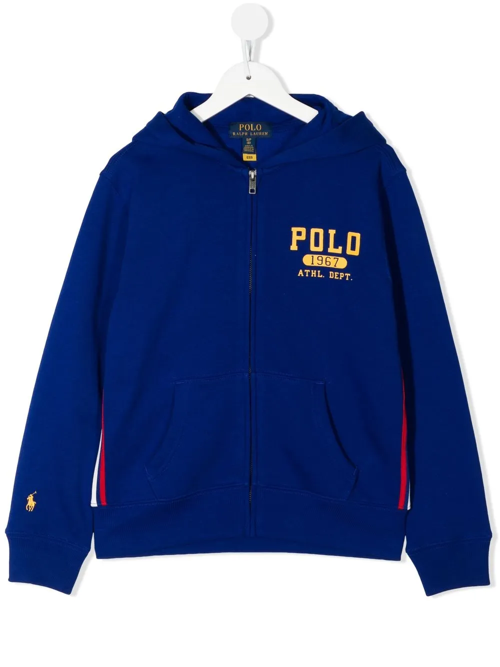 

Ralph Lauren Kids hoodie con logo estampado y cierre - Azul