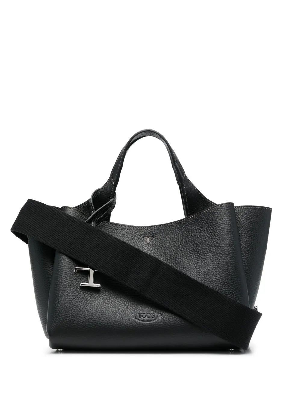 

Tod's tote con dije del logo - Negro