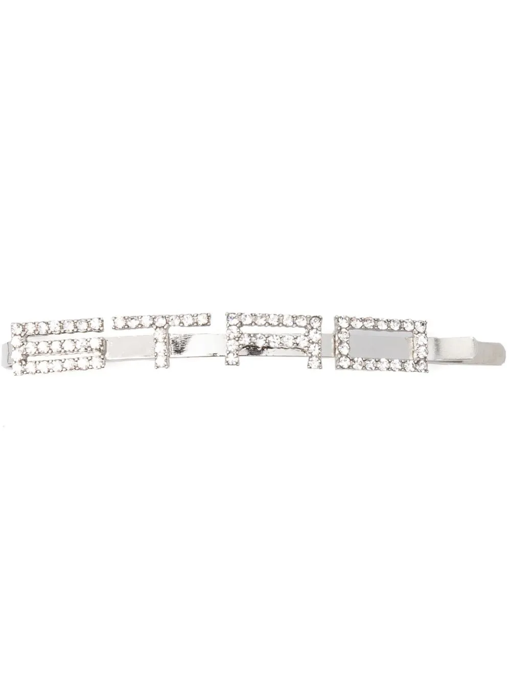 

ETRO crystal-embellished logo-lettering hairclip - Silver