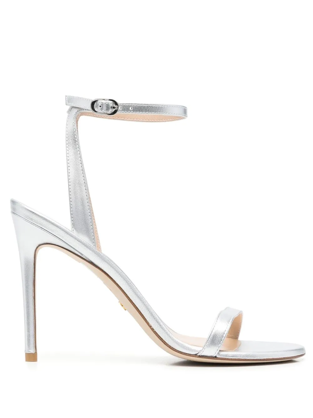 Stuart Weitzman Barelynude 100 Sandals In Silber