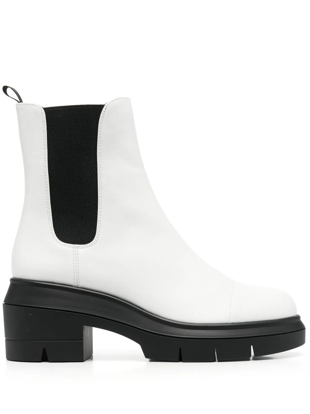 

Stuart Weitzman botas Chelsea con tacón cuadrado - Blanco