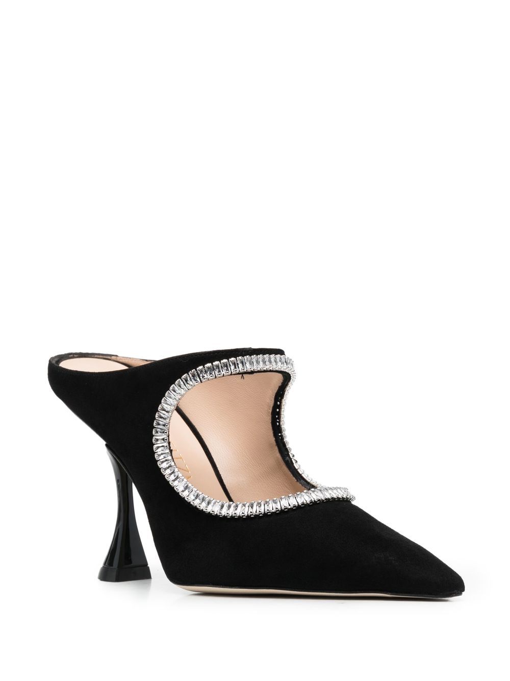 Stuart Weitzman x Curve Crystal muiltjes - Zwart