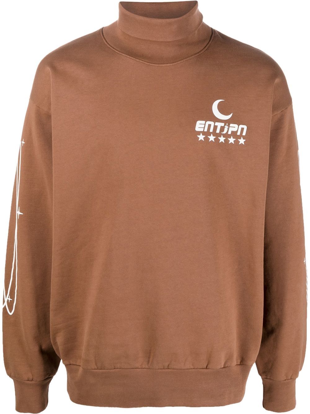 

Enterprise Japan logo-print roll-neck sweatshirt - Brown