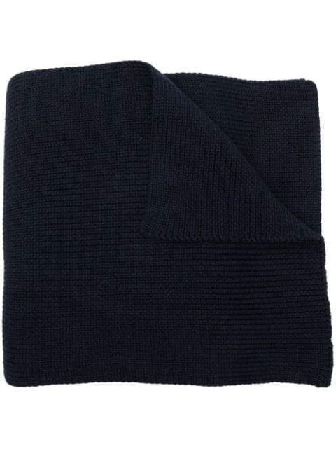 Woolrich - ribbed-knit wool scarf