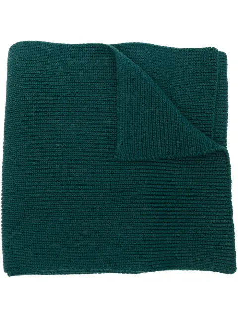 Woolrich ribbed-knit wool scarf