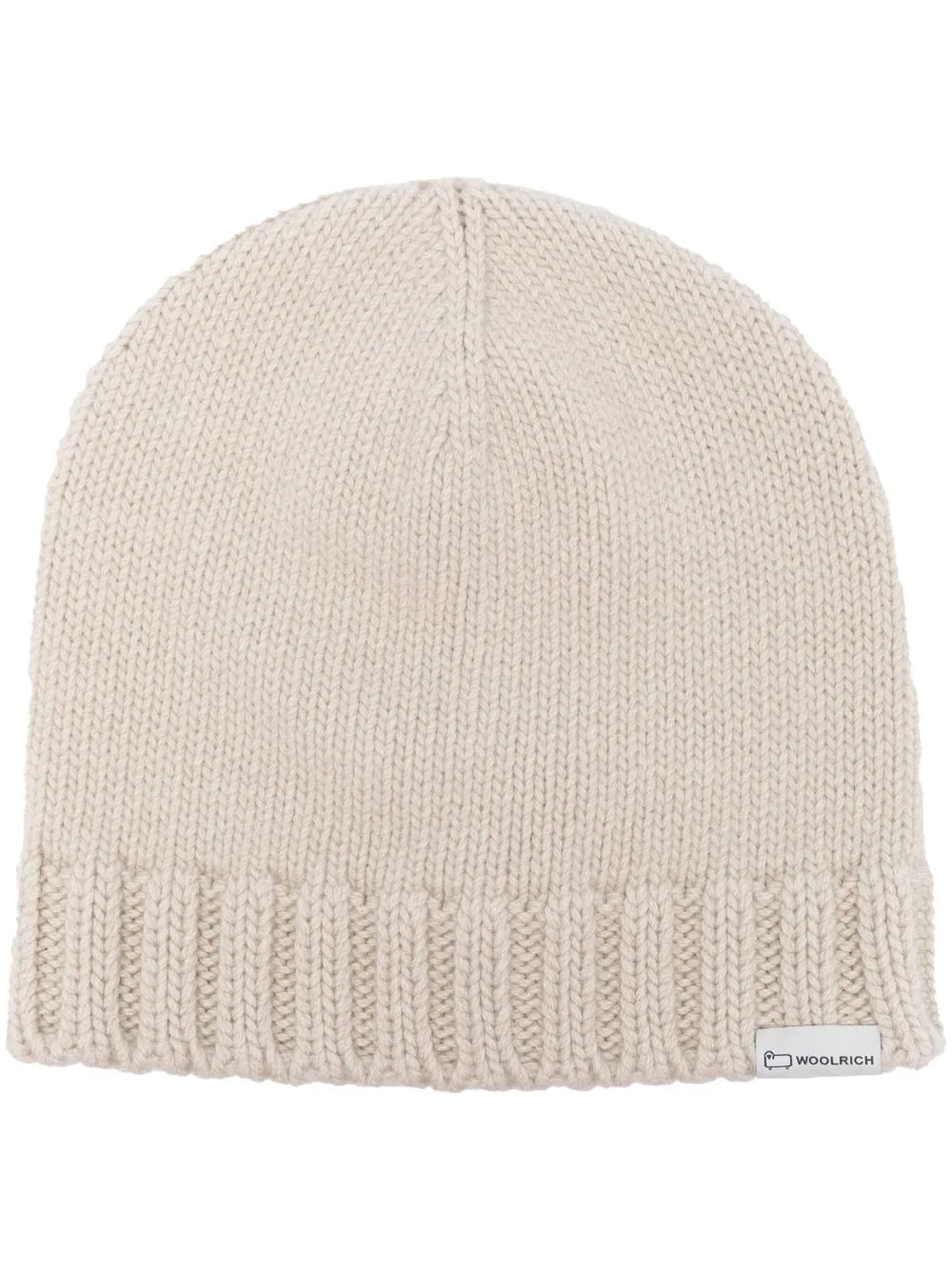 

Woolrich logo-patch knit beanie - Neutrals