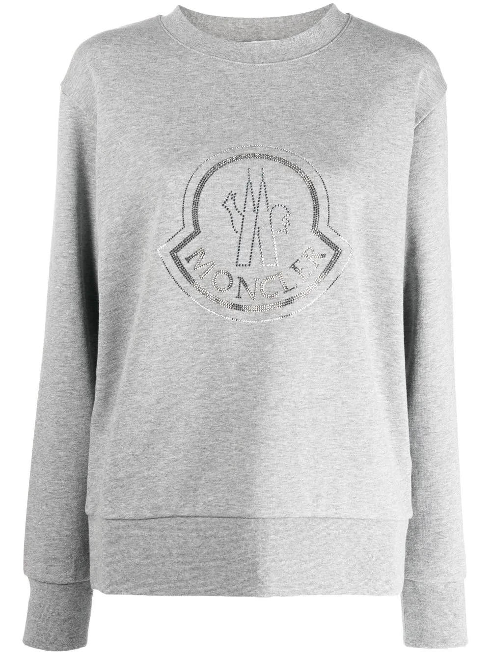 

Moncler sudadera con logo estampado - Gris