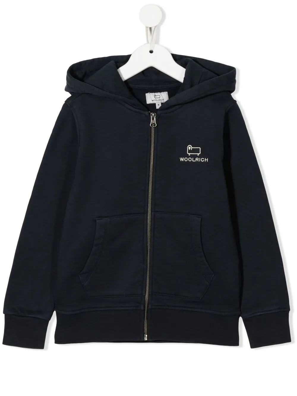 

Woolrich Kids hoodie con logo bordado - Azul