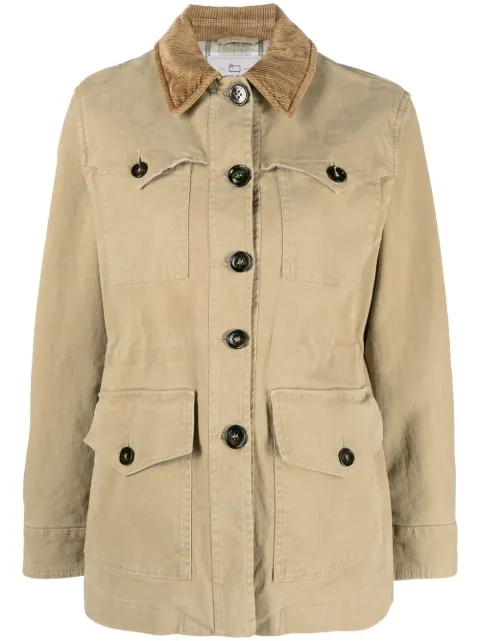 Woolrich surchemise en serge à simple boutonnage
