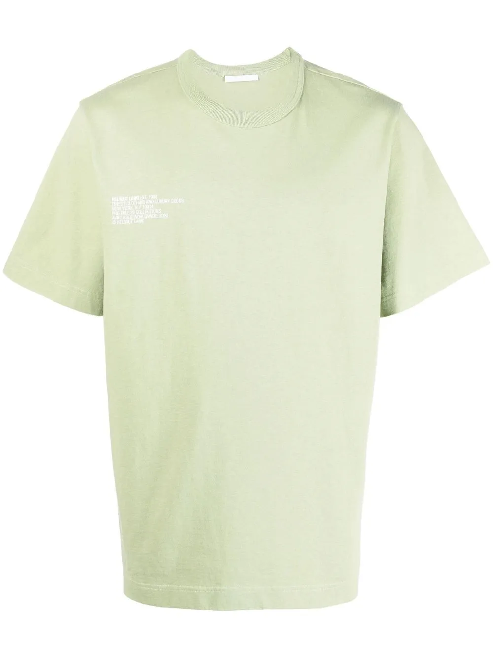 

Helmut Lang playera con logo estampado en el pecho - Verde