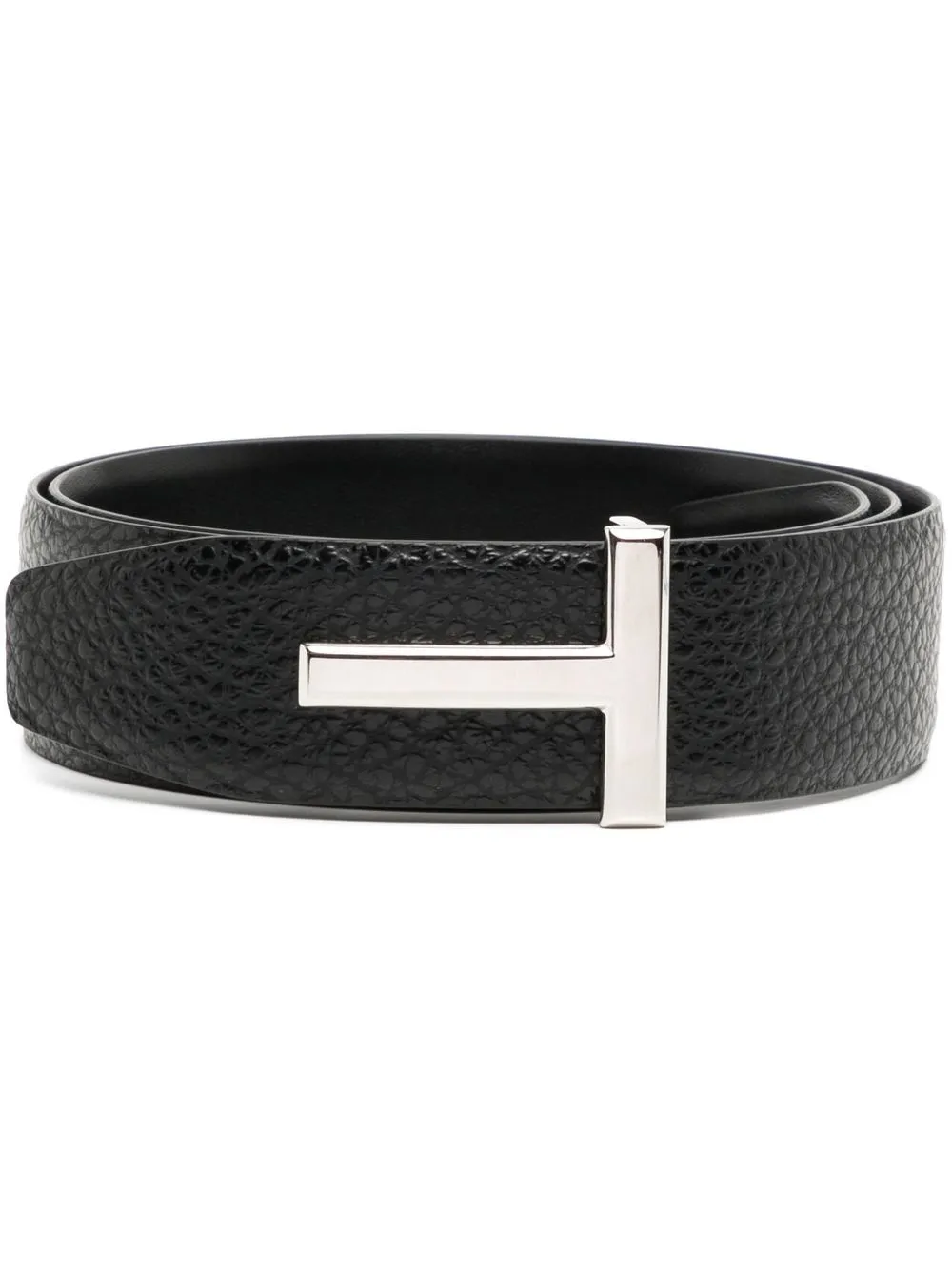 

TOM FORD cinturón ajustable con placa del logo - Negro