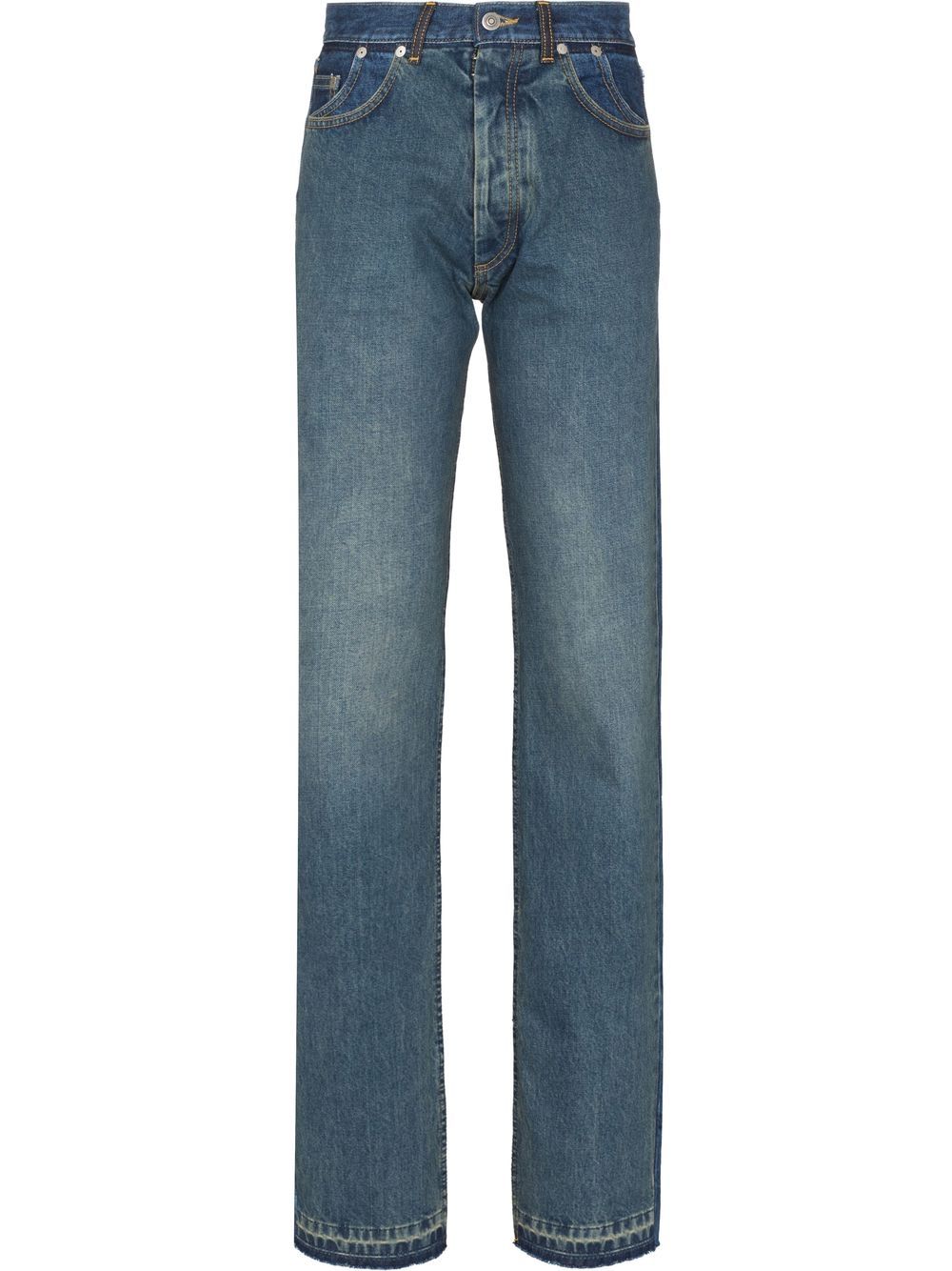 

Maison Margiela straight-leg two-tone jeans - Blue