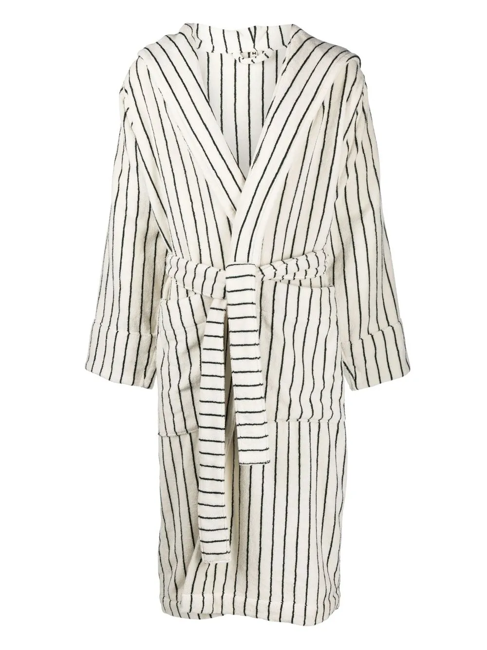 

TEKLA striped hooded bathrobe - Neutrals