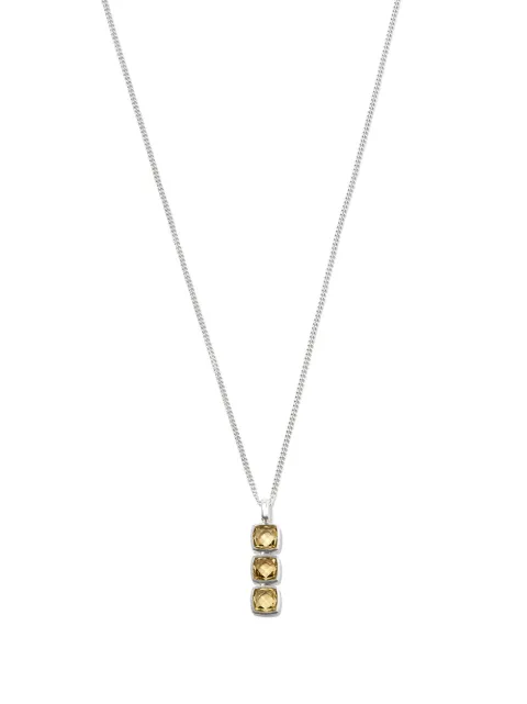 Tom Wood collar en plata de ley con dije cuarzos
